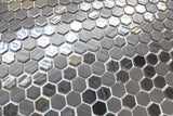 1 Inch Black Hexagon Mosaic Tiles - Rocky Point Tile - Glass and Mosaic Tile Store