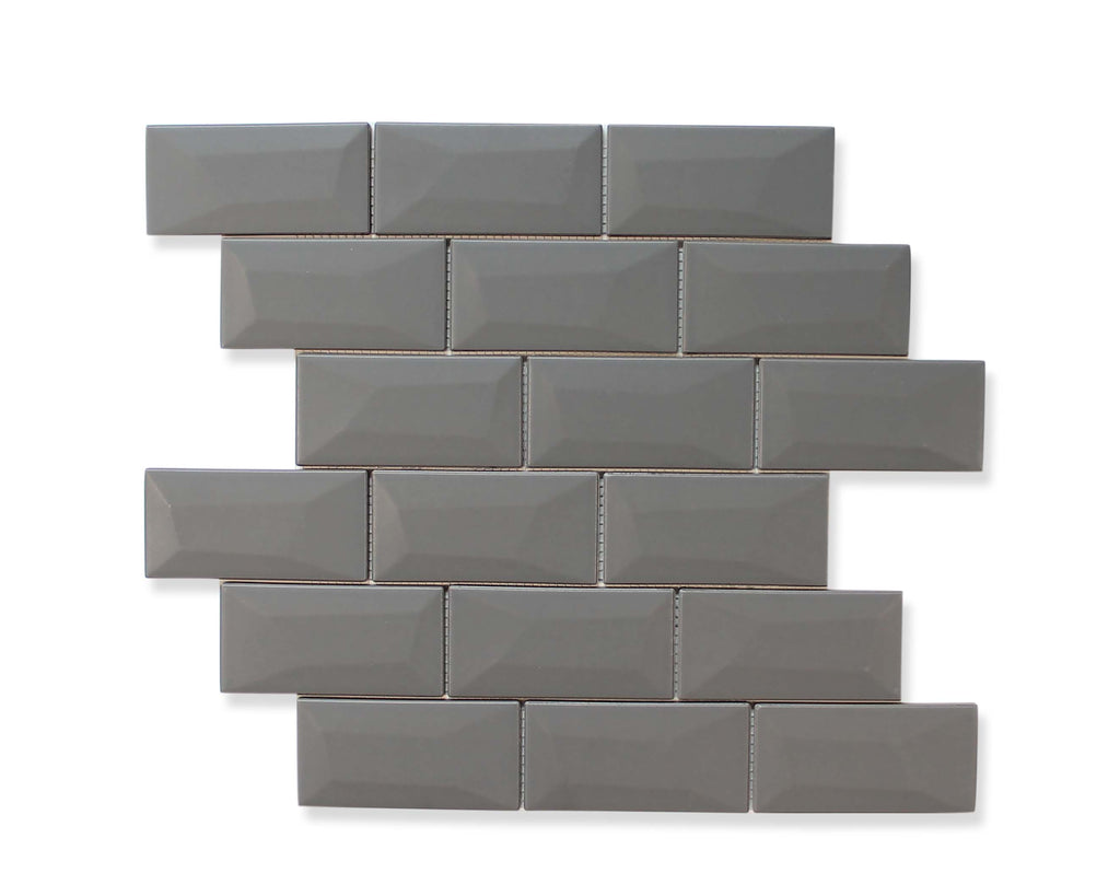 Appiani Libra 2x4 Porcelain Mosaic Tiles - Oyster Matte