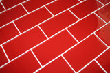 Passion Red 3x6 Glass Subway Tiles - Rocky Point Tile - Glass and Mosaic Tile Store