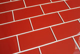 Passion Red 3x6 Glass Subway Tiles - Rocky Point Tile - Glass and Mosaic Tile Store