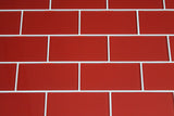 Passion Red 3x6 Glass Subway Tiles - Rocky Point Tile - Glass and Mosaic Tile Store