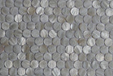 Mother of Pearl Oyster White 1 Inch Circle Mosaic Tiles - Rocky Point Tile - Glass and Mosaic Tile Store