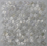 Mother of Pearl Oyster White 1 Inch Circle Mosaic Tiles - Rocky Point Tile - Glass and Mosaic Tile Store