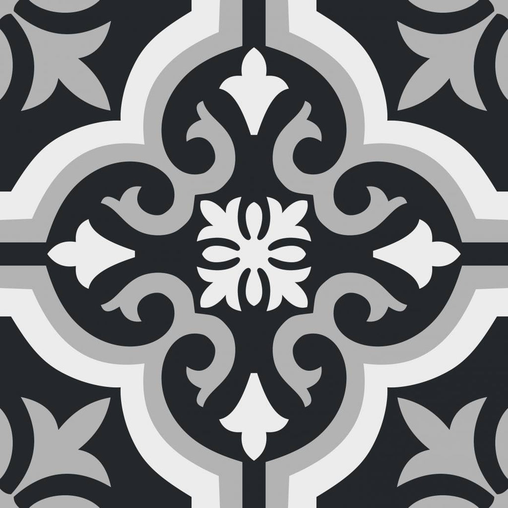 11 Sq Ft Box of Picasso Porcelain 8″ × 8″ Cement Look Tiles - Seville