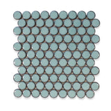 Queens 1" Penny Round Mosaic Tiles - Thunderbirds