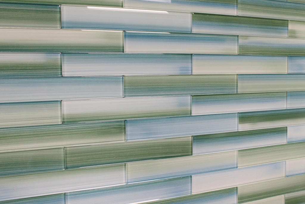 Rip Curl Hand Painted 2x12 Glass Subway Tiles - Rocky Point Tile - Glass and Mosaic Tile Store