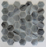 River Rock Recycled Hexagon Glass Mosaic Tile - Rocky Point Tile - Glass and Mosaic Tile Store