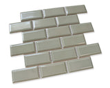 Victorian Beveled Sage Gloss Mosaic Tile