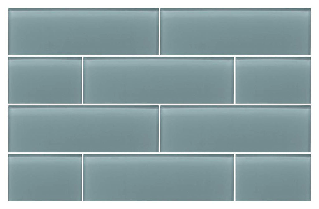 Seaside Blue 4x12 Glass Subway Tiles - Rocky Point Tile - Glass and Mosaic Tile Store
