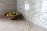 Sheep's Wool Beige Linear Glass Mosaic Tile - Rocky Point Tile - Glass and Mosaic Tile Store