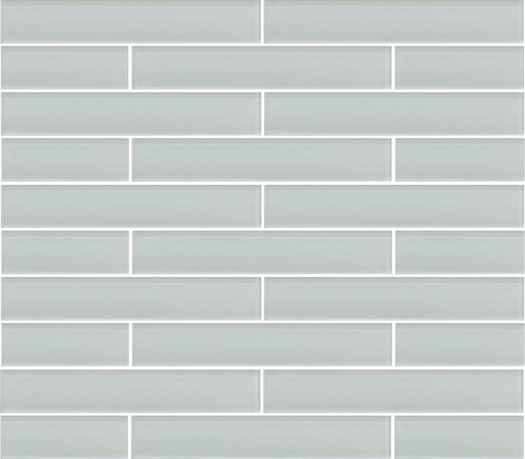 Snow White 2x12 Glass Subway Tiles - Rocky Point Tile - Glass and Mosaic Tile Store