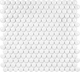 Glazed Porcelain Penny Round Mosaic Tiles - 3/4 Inch White - 10 Square Feet - Rocky Point Tile - Glass and Mosaic Tile Store