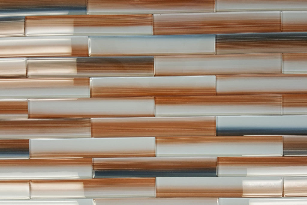 Sunset Beach Hand Painted 2x12 Glass Subway Tiles - Rocky Point Tile - Glass and Mosaic Tile Store
