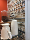 Sunset Beach Hand Painted Linear Glass Mosaic Tiles