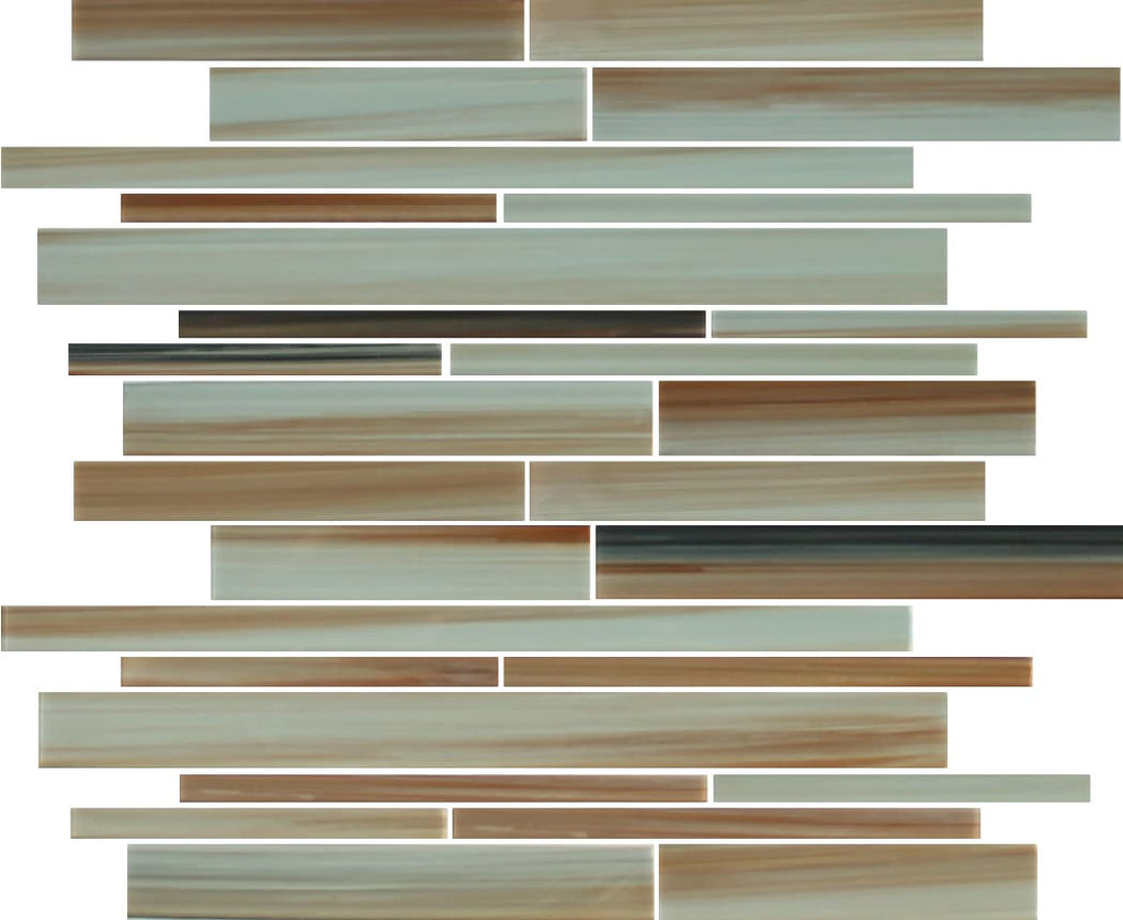 Sunset Beach Hand Painted Linear Glass Mosaic Tiles - Rocky Point Tile - Glass and Mosaic Tile Store