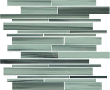 Surfz Up Hand Painted Linear Glass Mosaic Tiles