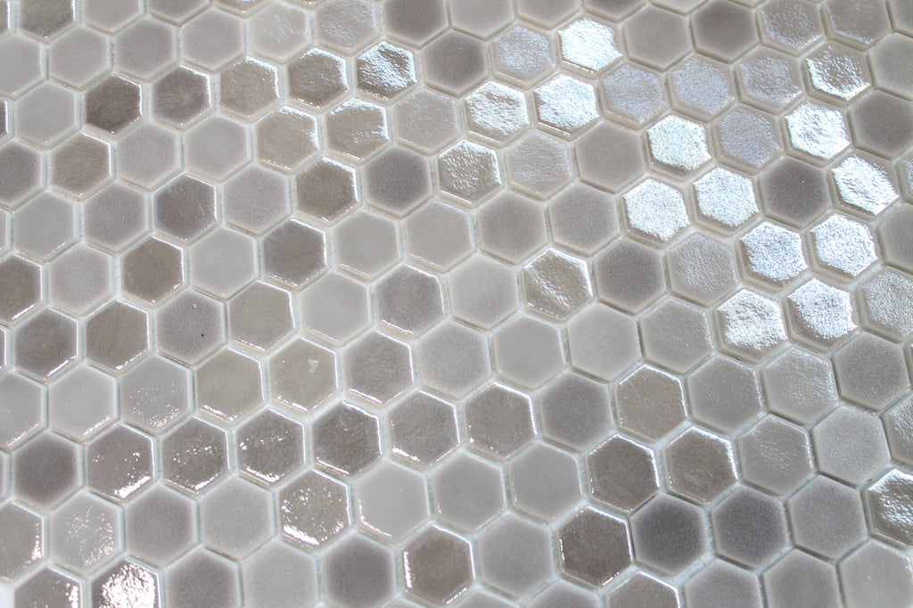 1 Inch Taupe Hexagon Mosaic Tiles - Rocky Point Tile - Glass and Mosaic Tile Store