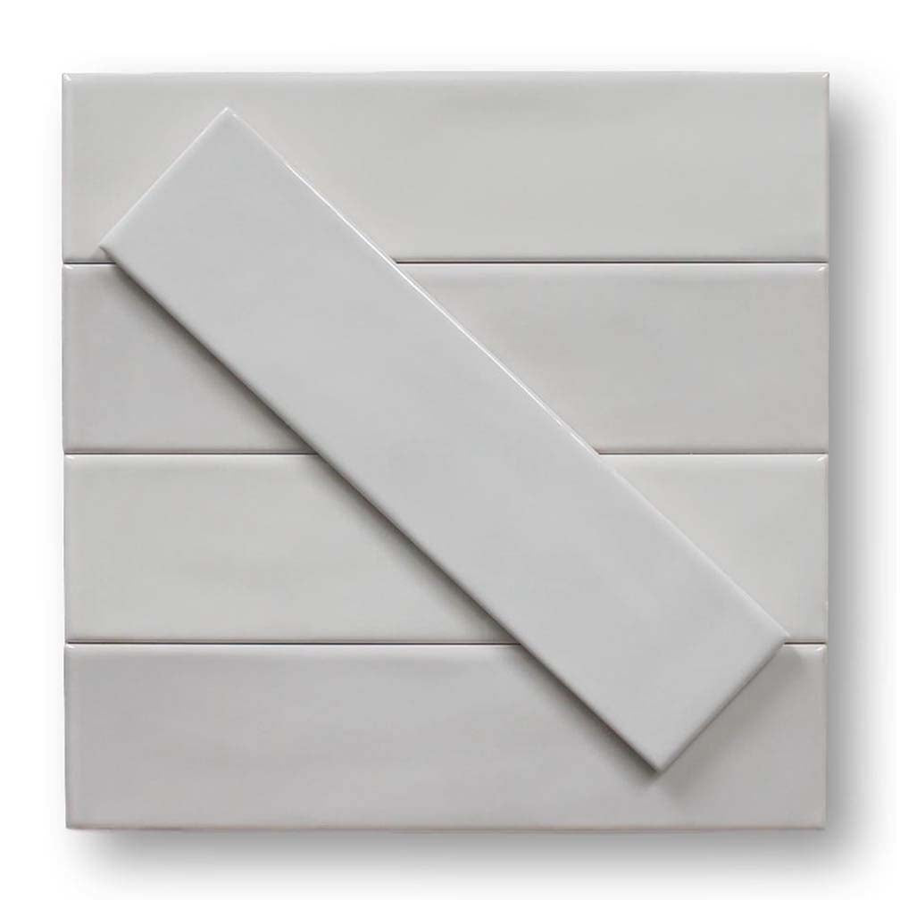 10 Sq Ft Boxes of Tencer Gradient 3" x 12" Glazed Ceramic Subway Tiles - Glossy Greige
