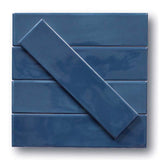 10 Sq Ft Boxes of Tencer Gradient 3" x 12" Glazed Ceramic Subway Tiles - Glossy Indigo Blue