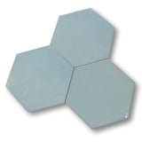 11 Sq Ft Boxes of Konzept Glazed Porcelain 7" x 8" Hexagon Tiles - Terra Turquise Glossy