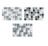 Bliss Glass and Stone Square Mosaic Tiles Combo Pack - Cool