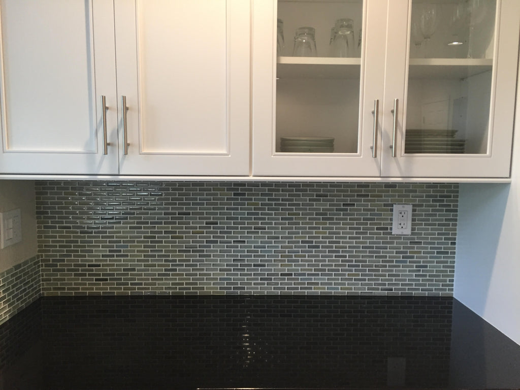 Reflections Hand Painted Glass Mosaic Subway Tile - Rocky Point Tile - Glass and Mosaic Tile Store