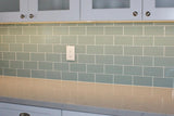 Jasper Blue Gray 3x6 Glass Subway Tiles