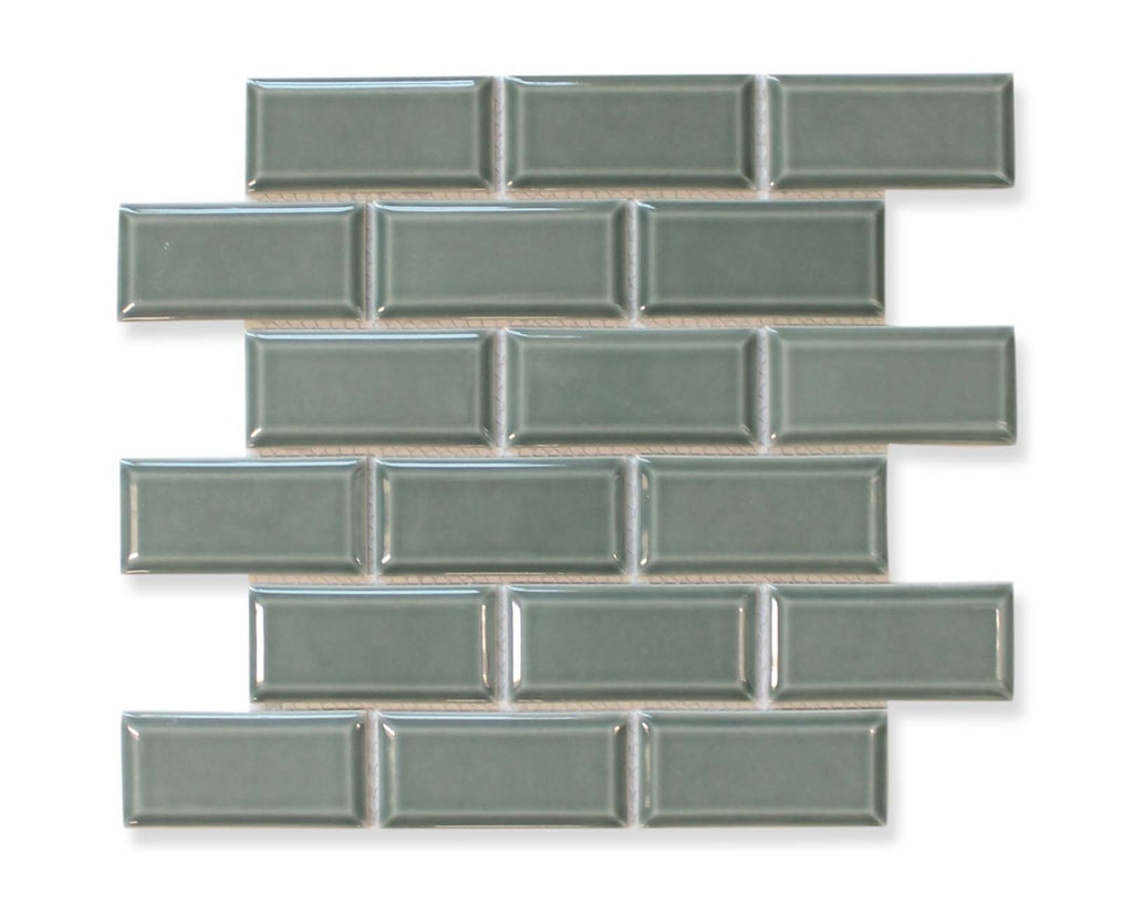 Victorian Beveled Wedgewood Gloss Mosaic Tile