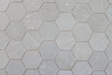 White Beach Glass Recycled Hexagon Mosaic Tile - Rocky Point Tile - Glass and Mosaic Tile Store