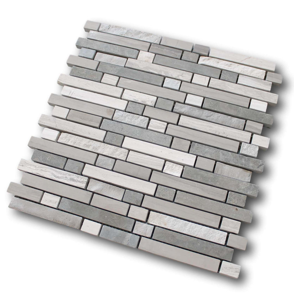Chicago Marble Mosaic Tile - Wood Blend