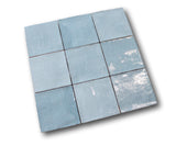 9 Sq Ft Boxes of Mestizaje Zellige 5 x 5 Ceramic Tiles - Aqua Decor