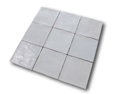 9 Sq Ft Boxes of Mestizaje Zellige 5 x 5 Ceramic Tiles - White Decor