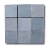 9 Sq Ft Boxes of Mestizaje Zellige 5 x 5 Ceramic Tiles - Gray