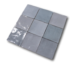 9 Sq Ft Boxes of Mestizaje Zellige 5 x 5 Ceramic Tiles - Gray