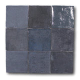 9 Sq Ft Boxes of Mestizaje Zellige 5 x 5 Ceramic Tiles - Graphite Decor