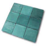9 Sq Ft Boxes of Mestizaje Zellige 5 x 5 Ceramic Tiles - Turques