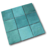 9 Sq Ft Boxes of Mestizaje Zellige 5 x 5 Ceramic Tiles - Turques