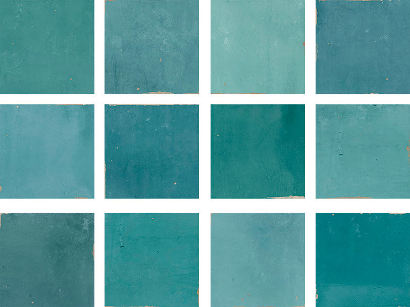Mestizaje Zellige 5 x 5 Ceramic Tiles Combo Pack - Blues